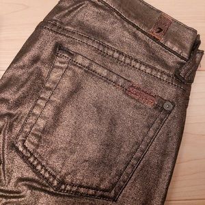 7 For All Mankind Metalic Skinny